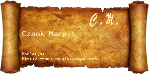 Czank Margit névjegykártya